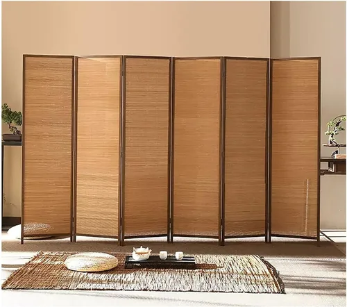 Miniatura 15 de 3 4 5 6 7 8 Panels Room Separator Freestanding Wall Divider for Office/Bedroom/Hotel, Foldable Room Divider Partition Privacy Screen, Wood