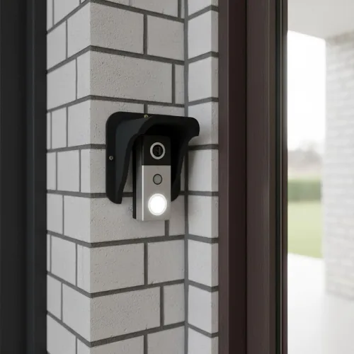 Miniatura 5 de Protector universal para timbre de puerta con video, protector contra la intemperie contra el sol y la lluvia con diseño antirreflejo, compatible