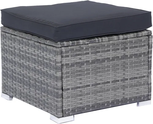 Miniatura 7 de Goohome Juego de muebles de patio de 8 piezas, mimbre de polietileno para todo tipo de clima, juego de conversación con mesa auxiliar, caja