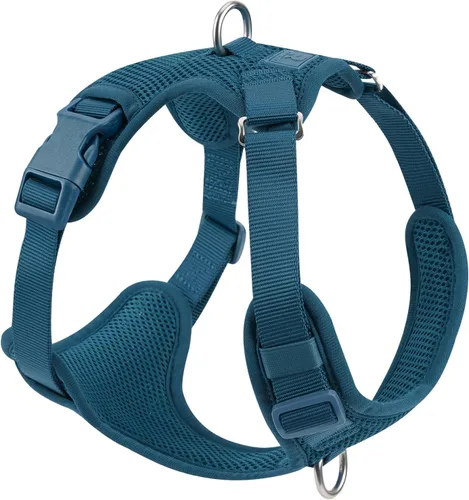 Arnés sin tirones para perros pequeños, medianos y grandes, chaleco de malla ajustable de 2 capas con doble clip, a prueba de escapes, liberación