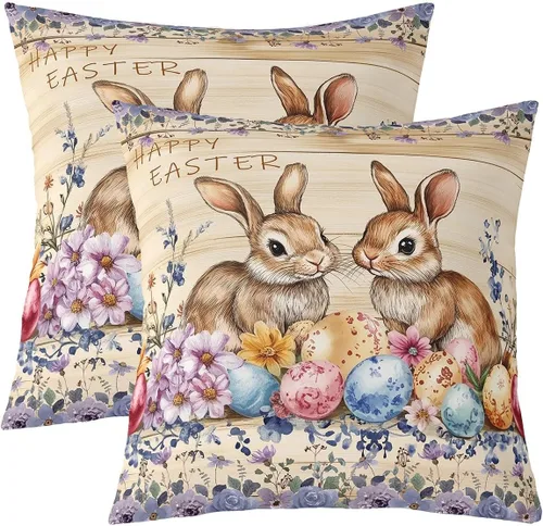 Miniatura 29 de Rustic Musical Double Sides Print Pillow Covers,Guitar Bass Instruments Print Soft Square Cushion Cases 24"x 24",Retro Note Boho Ethnic Plaid Throw