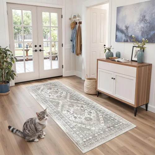 Miniatura 116 de zesthome Alfombra 4x6 - Alfombra Resistente a Manchas Lavable, Alfombras con Respaldo Antideslizante para Sala de Estar, Alfombras Pequeñas de Área
