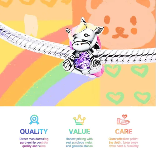 Miniatura 3 de Cuentas de plata de ley 925 para pulseras y collares, cuentas de cristal para hermana de pasaporte de avión, pulseras de ángulo de corazón de café