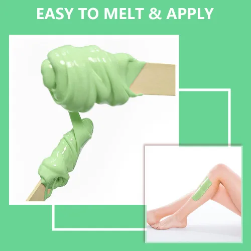 Miniatura 5 de Bestidy Perlas de cera dura para depilación – 35.27 oz de granos encerados para todas las áreas del cuerpo y bikini (verde)