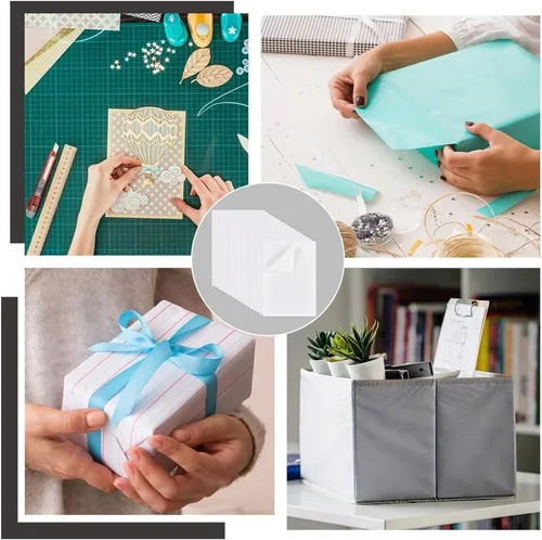 Miniatura 7 de BENECREAT 18 hojas de cinta blanca de doble cara tamaño A4 de 8.3 x 11.5 pulgadas, hoja adhesiva fuerte (0.004 in) para manualidades de Navidad