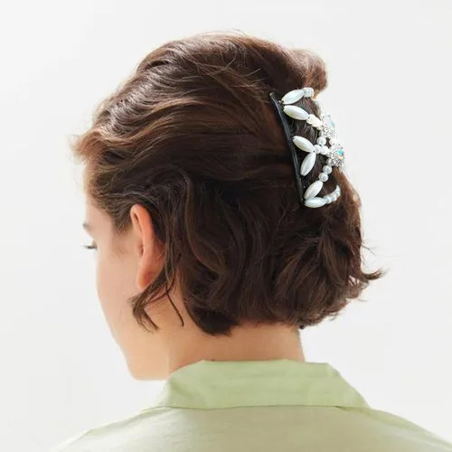 Miniatura 3 de Quacc 2 peines mágicos para el cabello, con cuentas elásticas, pinzas de doble cara, peine para el cabello para mujeres y niñas, accesorios