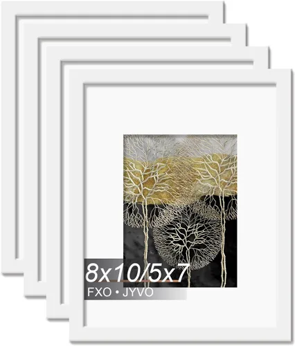 Miniatura 19 de Fxojyvo Marco de Fotos de 4x6, Muestra Foto de 3.5x5 con Paspartú o 4 x 6 Sin Paspartú, Liviano y de Alta Transparencia Marco de 4 por 6 para Pared