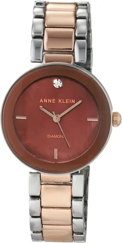 Miniatura 7 de Anne Klein Reloj de pulsera con esfera de diamante genuino para mujer