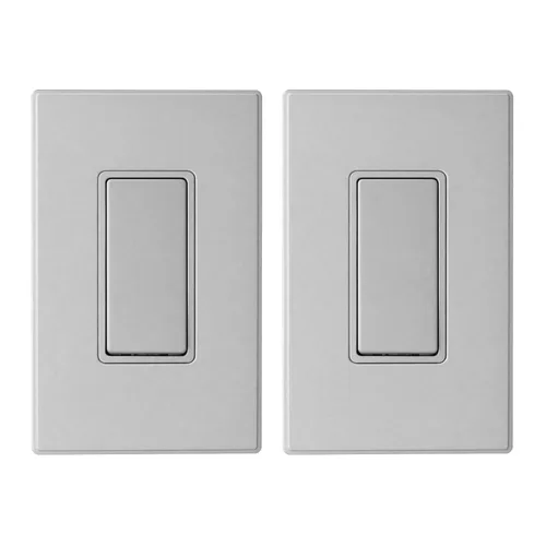Miniatura 31 de ELEGRP Interruptor de luz decorativo de un solo polo con placa sin tornillos, 15 A 120-277 V, reemplazo del interruptor basculante de paleta