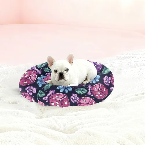 Miniatura 2 de Wudan Pet Cat Bed Anxiety Relief Fluffy Dog Pillow Bed for Medium Size Pets Sleeping XS Cute Lavender Casino