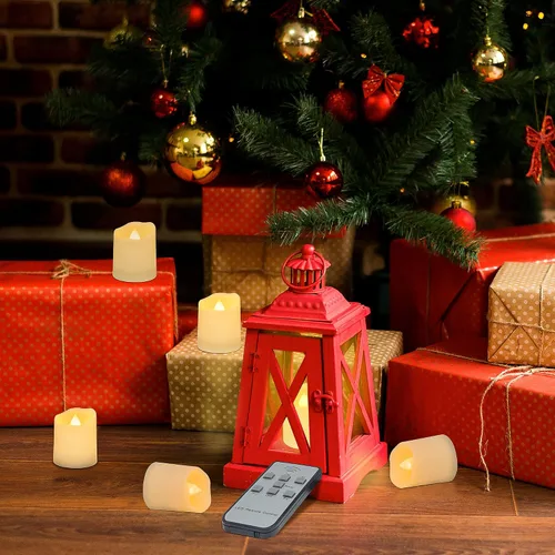 Miniatura 2 de Daord Velas de té recargables LED USB sin llama, velas votivas blancas cálidas con control remoto, velas parpadeantes con pilas para decoración