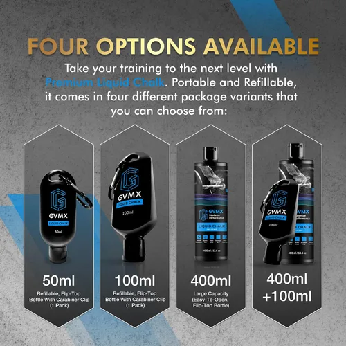 Miniatura 7 de 50ML/100ML/400ML Superior Grip Premium Liquid Chalk. Long Lasting Mess-Free Gym Chalk for Weightlifting, Gymnastics, Climbing. Fast Drying