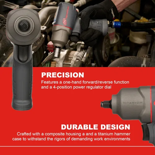 Miniatura 3 de Ingersoll Rand 2115TiMAX - Llave de impacto neumático de 3/8 pulgadas, par de torsión de 300 pies-libras, carcasa de martillo de titanio, retenedor
