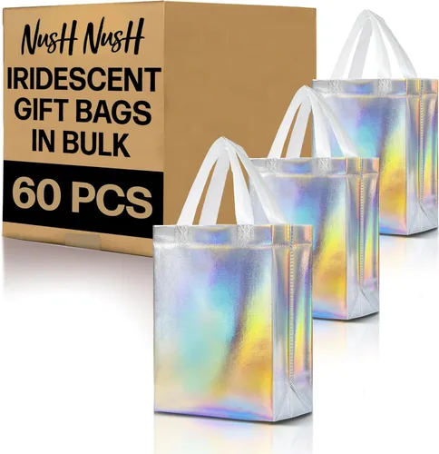 Miniatura 29 de Nush Nush - Bolsas de regalo reutilizables azul aguamarina a granel (azul aguamarina - Tamaño mediano - Juego de 30)