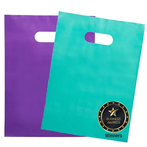 Choice Marts 200 bolsas para mercancía color verde azulado y morado de 2 mil extragruesas y 12" x 15", bolsas de plástico brillantes para ventas al