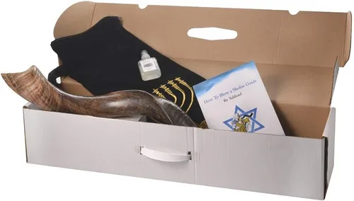 Miniatura 2 de Auténtico shofar yemenita Kudu – Sonido Resonante Profundo (30"-32") – Juego completo con bolsa de menorá, guía y caja de transporte – Hecho a mano