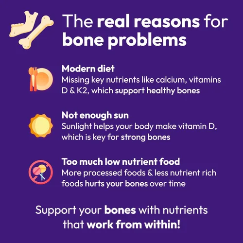 Miniatura 6 de Strong Jaw - Restaurador de Huesos y Mandíbula – Suplementos de Calcio con Vitamina D3, K2 y Magnesio Sin GMO Construye Huesos y Apoyo
