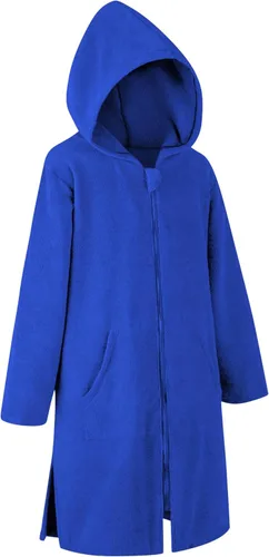 Miniatura 15 de MissShorthair Bata de toalla con capucha para niños, cubierta de playa con cremallera, bata cambiadora de natación para niños, poncho de baño