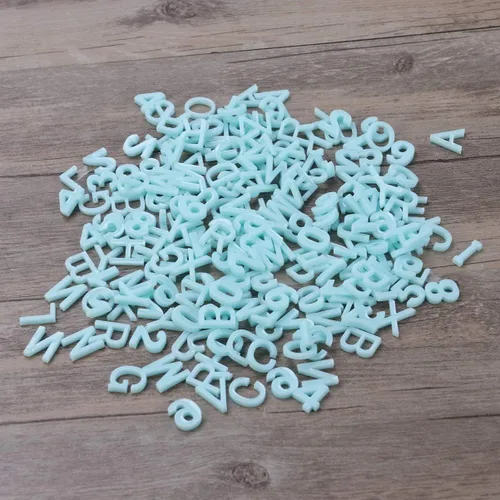 Miniatura 2 de Exceart 200 adornos de resina con parte trasera plana del alfabeto con caja de almacenamiento de plástico para manualidades, álbumes de recortes