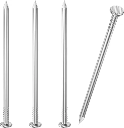 Miniatura 20 de VGBUY 360 piezas de clavos de hardware de acero inoxidable, clavos de cabeza plana de 1-1/2 pulgadas para colgar cuadros, clavos para colgar Plateado