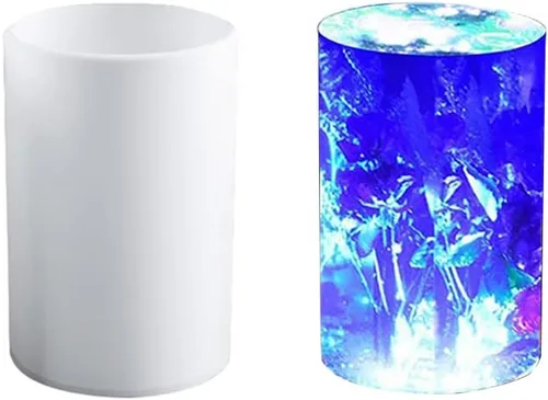 Miniatura 11 de Katutude Moldes de vela cilíndrica, molde de vela de silicona de pilar 3D, moldes de resina epoxi para velas perfumadas de bricolaje, jabón hecho a
