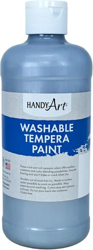 Miniatura 35 de Handy Art Little Masters - Pintura al temple lavable, color blanco, botella de medio galón de 64 onzas, brillante y mezclable, alta opacidad