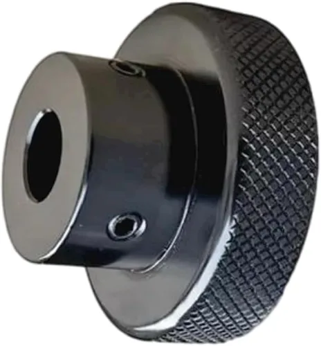 Miniatura 6 de CHANCS Rueda de aleación de aluminio para máquina herramienta 1.969 in (2 pulgadas) OD 0.236 in (1/4 ") agujero moleteado negro oxidado manijas