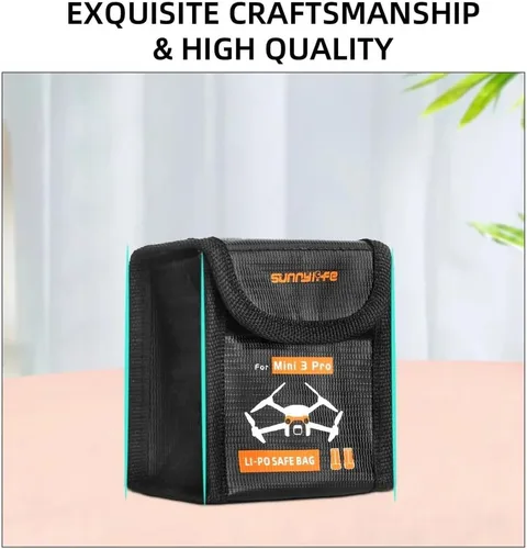 Miniatura 2 de Bolsa de seguridad para batería de vuelo para DJI Mini 3 Pro /4 Pro Funda protectora Transporte Batería de litio segura Bolsa a prueba