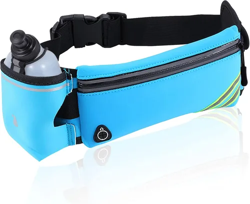 Riñonera impermeable para correr con botella de agua, para mujeres y hombres, riñonera para senderismo, ciclismo, caminata, entrenamiento, correr,