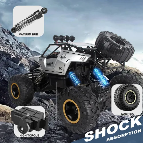 Miniatura 3 de Jiakora Coche de Control Remoto 1:12 Camión Todo Terreno, Carcasa de Metal Faros LED Camión Monster RC Todo Terreno, Coches RC Juguetes para Niños