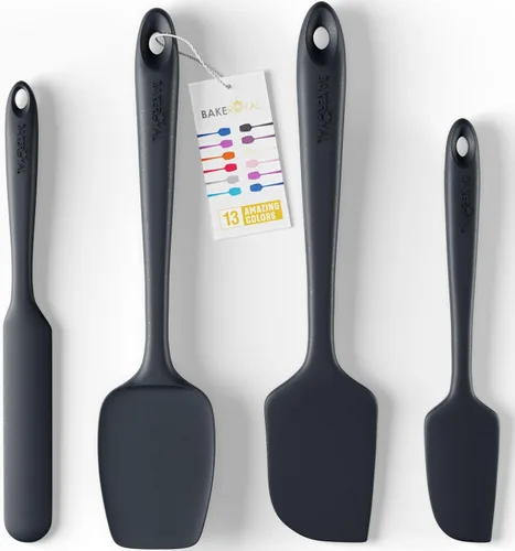Miniatura 13 de BakeRoyal Juego de espátulas de silicona – 4 espátulas de goma de silicona resistente al calor 600°F para tareas diarias – Espátulas de cocina