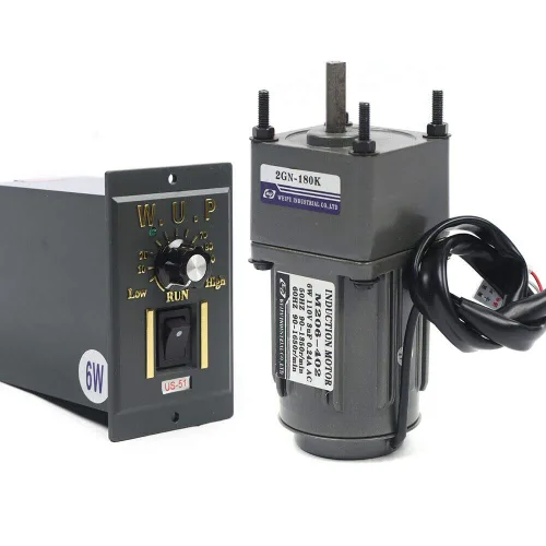 Miniatura 11 de 15W 10K AC110V 125 RPM Motor reductor de engranajes variable ajustable con controlador de velocidad para la industria