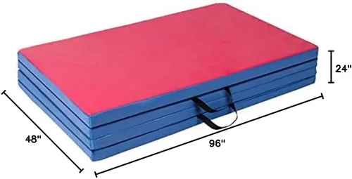 Miniatura 7 de Polar Aurora - Esterillas de gimnasia plegables de 4 pies x 8 pies x 2 pulgadas, gruesas, para ejercicios aeróbicos, estiramiento y yoga 4