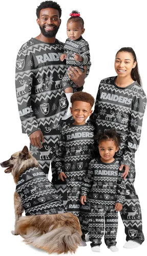 Miniatura 19 de FOCO NFL womens Nfl Team Ugly Pattern Matching Set Family Holiday Pajamas