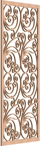 Miniatura 39 de 9 3/8"W x 24 3/8"H x 1/4"T Marilla Decorativos Paneles de Pared de Madera Calado, Abedul