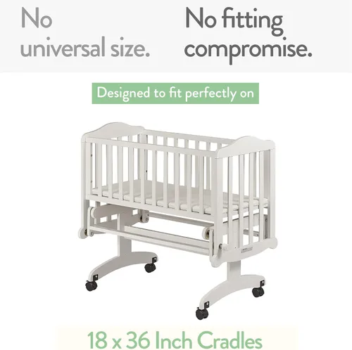 Miniatura 2 de Sábanas de cuna ajustables de 18 x 36 pulgadas – 100% algodón jersey – Elefantes grises, búhos, estrellas, nubes, lunas para bebé niño y niña – 2
