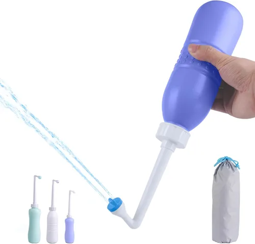 Miniatura 10 de Hibbent Bidé portátil para viajes, bidé de viaje manual para cuidado de higiene personal, uso de limpieza personal, boquilla extendida, spray