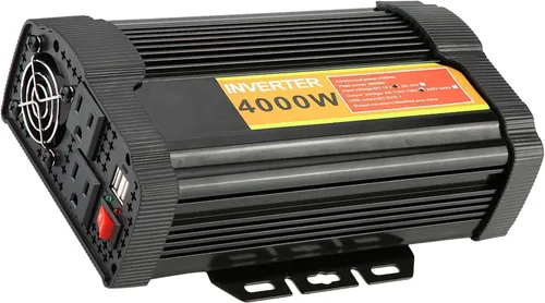 Miniatura 5 de Inversor de corriente para coche, 12 V CC a 110 V CA 4000 W Auto Voltaje Transformador Inversor Convertidor Coche