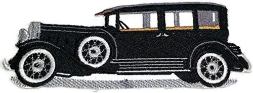 Colección Classic Cars [Cadillac 1930] [Historia del automóvil estadounidense en bordado] Parche bordado para planchar y coser [6.5 x 2.5 pulgadas]