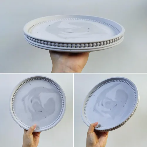 Miniatura 5 de Wehous Molde redondo grande para bandeja de cuentas, bandeja de servir de 10.6 pulgadas, moldes de silicona para resina epoxi, contenedor de Ronda