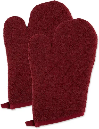 Miniatura 23 de DII Basic Terry Collection - Guante de horno acolchado 100% algodón, color marrón, 2 piezas