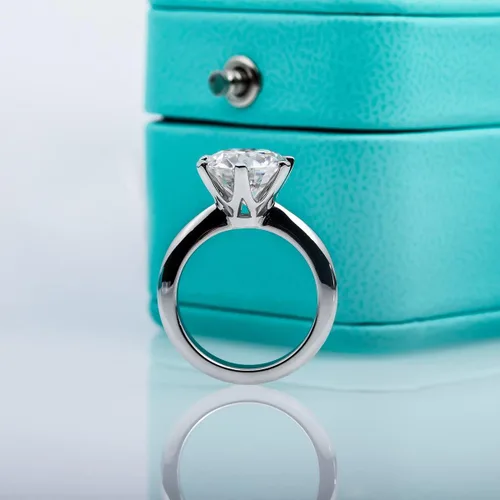 Miniatura 7 de AnuClub 1235CT Anillo solitario de moissanita de seis puntas, anillo de plata de ley 925, regalo para boda, compromiso y aniversario con certificado