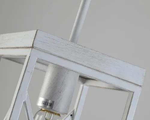 Miniatura 6 de Lámpara colgante moderna de granja con jaula de metal, varillas ajustables de una sola luz, mini accesorio de iluminación colgante rústico
