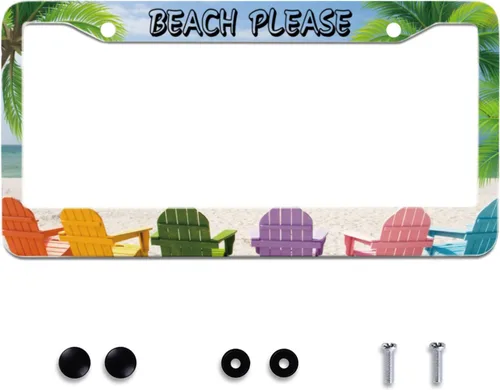Miniatura 11 de Life is A Beach Then You Dive - Marcos de matrícula personalizados para automóvil, accesorios universales de acero inoxidable, decoración de autos