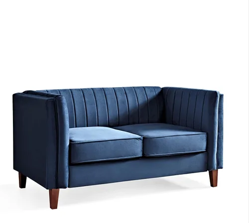 Miniatura 31 de Container Furniture Direct Sofá moderno de terciopelo de lujo para sala de estar con espuma de alta densidad, tapicería de tela suave, cojines