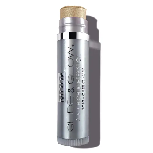 Miniatura 4 de MODE Glide & Glow - Resaltador 3 en 1, color cremoso, rubor en barra de maquillaje, brillo brillante de larga duración para ojos, mejillas, labios