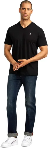 Miniatura 3 de Camiseta clásica con cuello en V gris para hombre - B6U100CRPC