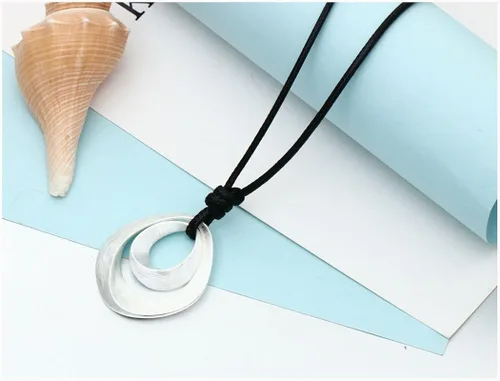 Miniatura 3 de HONGYE Waterdrop cepillado collar colgante para mujer