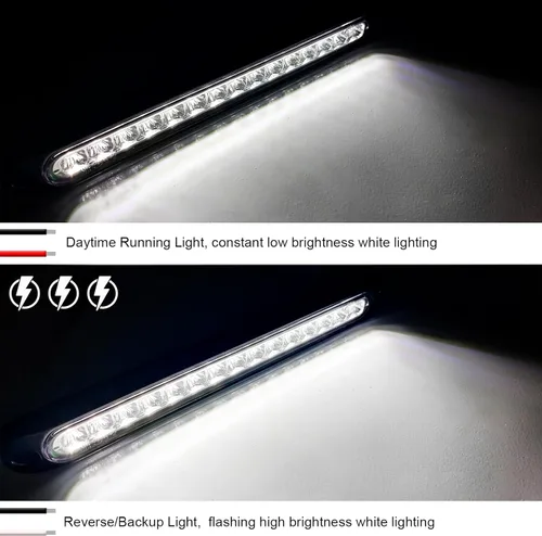 Miniatura 2 de PSEQT - 15 LED luz de identificación de remolque Barra de luz trasera de marcha atrás y reversa, tira de luces laterales traseras para camiones