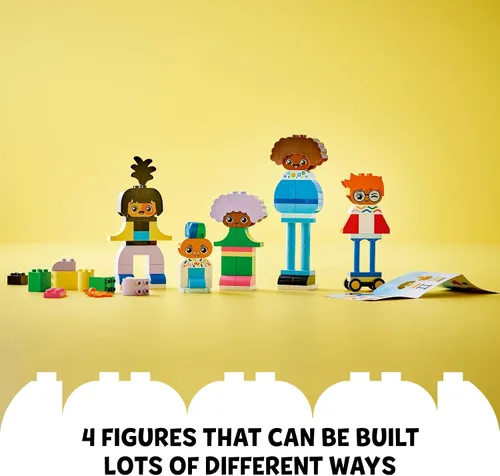 Miniatura 4 de LEGO DUPLO Town - Juguete interactivo para construir personas con grandes emociones para edades de 3 años en adelante, 5 personajes con 10 caras